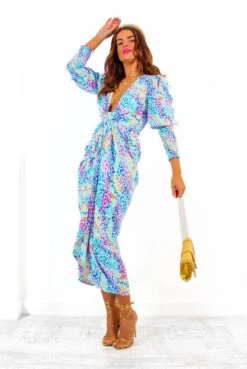 Glamorous Drive Em Wild - White Blue Multi Leopard Print Midi Wrap Dress 10 Glamorous Drive Em Wild - White Blue Multi Leopard Print Midi Wrap Dress -Fashion Clothing Store Drive EmWild WhiteBlueMultiLeopardPrintMidiWrapDress 5