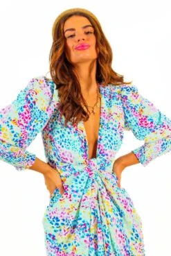 Glamorous Drive Em Wild - White Blue Multi Leopard Print Midi Wrap Dress 9 Glamorous Drive Em Wild - White Blue Multi Leopard Print Midi Wrap Dress -Fashion Clothing Store Drive EmWild WhiteBlueMultiLeopardPrintMidiWrapDress 6