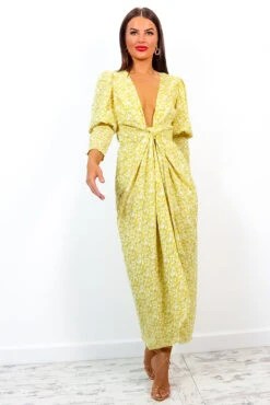 Drive Em Wild - Yellow Ditsy Floral Midi Wrap Dress 14 Drive Em Wild - Yellow Ditsy Floral Midi Wrap Dress -Fashion Clothing Store Drive EmWild YellowDitsyFloralMidiWrapDress 9