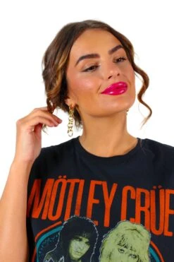 YOKO Drop It Like It's Hot - Gold Double Chain Drop Earrings -Fashion Clothing Store DropItLikeIt sHot GoldDoubleChainDropEarrings 3