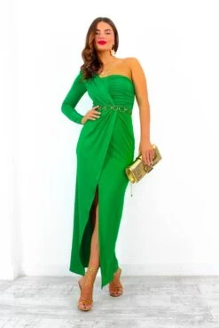 Elegance Is Key - Green One Shoulder Midi Dress 16 Elegance Is Key - Green One Shoulder Midi Dress -Fashion Clothing Store EleganceIsKey GreenOneShoulderMidiDress 6