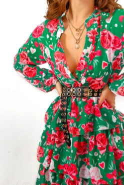 End In Tiers - Green Red Floral Mini Dress 8 End In Tiers - Green Red Floral Mini Dress -Fashion Clothing Store EndInTiers GreenRedFloralMiniDress1 Copy