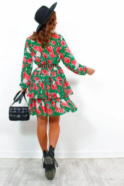 End In Tiers - Green Red Floral Mini Dress 10 End In Tiers - Green Red Floral Mini Dress -Fashion Clothing Store EndInTiers GreenRedFloralMiniDress4