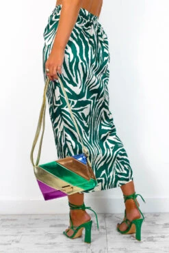 Eternal Style - Green Zebra Knot Front Midi Skirt 7 Eternal Style - Green Zebra Knot Front Midi Skirt -Fashion Clothing Store EternalStyle GreenZebraKnotFrontMidiSkirt5