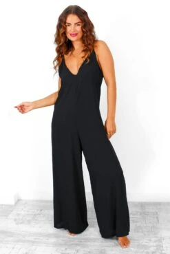 Eternal Summer - Black Wide Leg Jumpsuit
