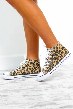 Every Step Counts - Beige Leopard Print High Top Trainers 7 Every Step Counts - Beige Leopard Print High Top Trainers -Fashion Clothing Store EveryStepCounts BeigeLeopardPrintHighTopTrainers