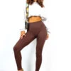 Everyday Chic - Chocolate Brown Structured Contour Ribbed Leggings