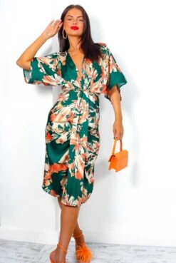 Finders Keepers - Forest Orange Floral Midi Dress -Fashion Clothing Store FindersKeepers ForestOrangeFloralMidiDress 4