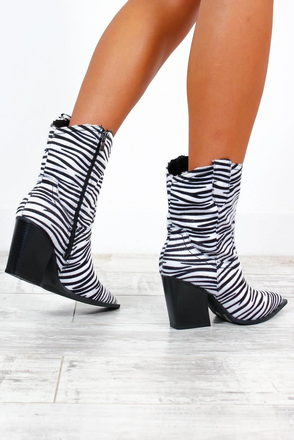 Follow Me To The Rodeo - Black White Zebra Print Cowboy Boots 6 Follow Me To The Rodeo - Black White Zebra Print Cowboy Boots - Image 6