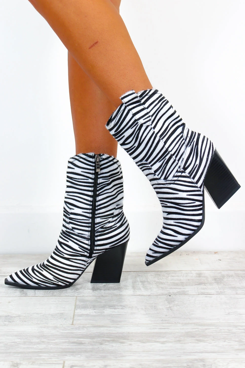 Follow Me To The Rodeo - Black White Zebra Print Cowboy Boots 3 Follow Me To The Rodeo - Black White Zebra Print Cowboy Boots - Image 3