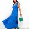Frantic Romantic - Blue Tiered Maxi Dress
