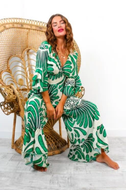 Free Spirited - Cream Green Abstract Print Wide Leg Jumpsuit 15 Free Spirited - Cream Green Abstract Print Wide Leg Jumpsuit -Fashion Clothing Store FreeSpirited CreamGreenAbstractPrintWideLegJumpsuit 7