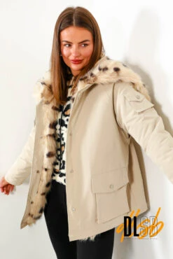 Fur It Up - Cream Waterproof Coat -Fashion Clothing Store FurItUp CreamWaterproofCoat 1