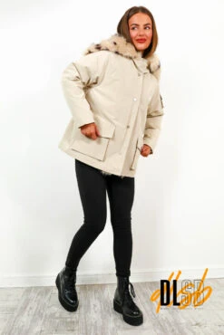 Fur It Up - Cream Waterproof Coat -Fashion Clothing Store FurItUp CreamWaterproofCoat 5