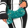 Get Over It - Emerald Green Gold Shoulder Bag