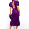 Glamazon - Purple Sequin Midi Dress