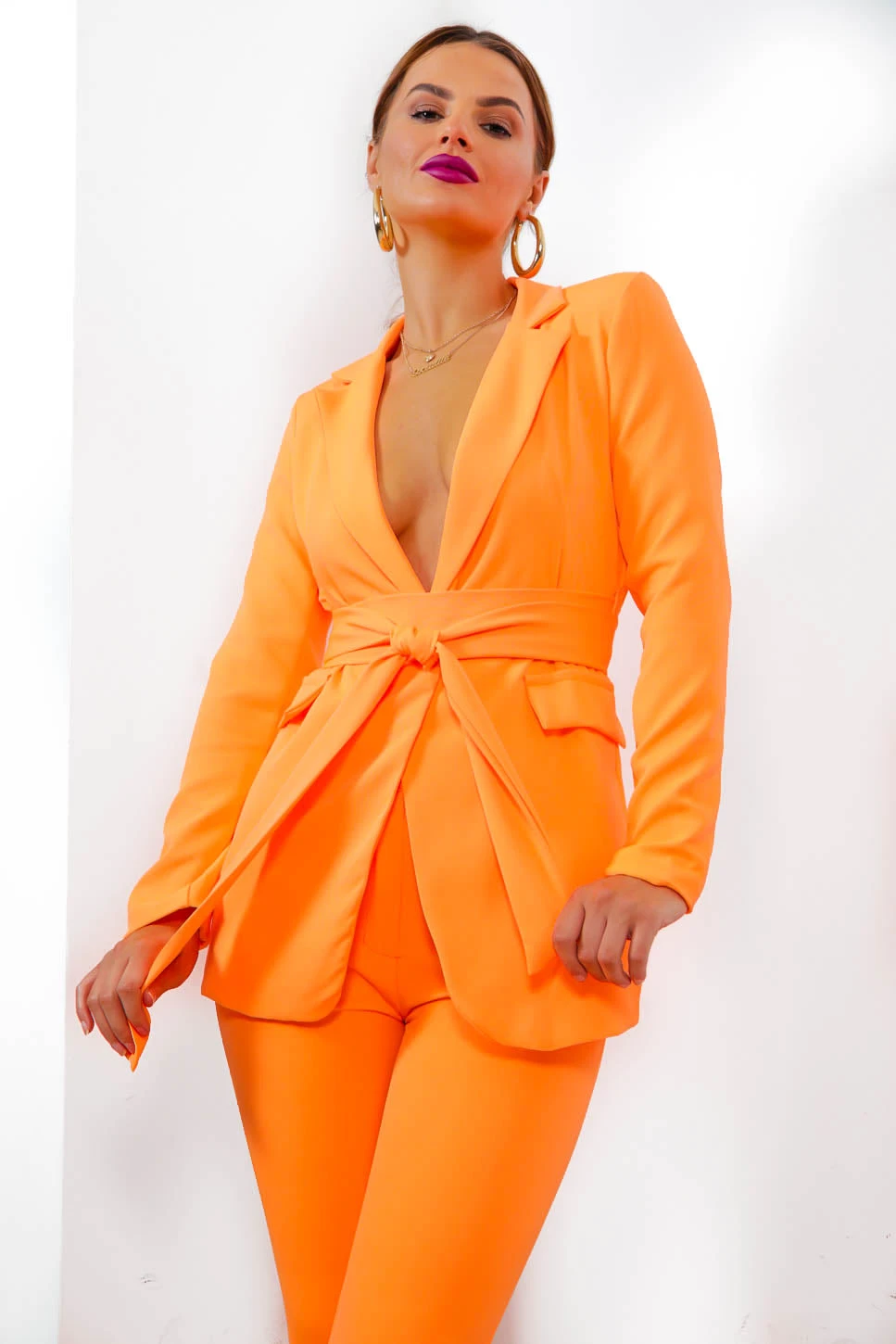 Glow With It - Neon Orange Suit Co-ord 3 Glow With It - Neon Orange Suit Co-ord - Image 3