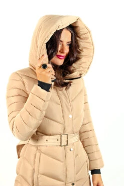 Good As Cold - Beige Long Puffer Jacket -Fashion Clothing Store GoodAsCold BeigeLongPufferJacket 1
