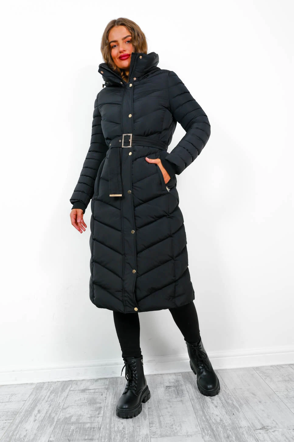 Good As Cold - Black Gold Long Puffer Jacket 6 Good As Cold - Black Gold Long Puffer Jacket - Image 6