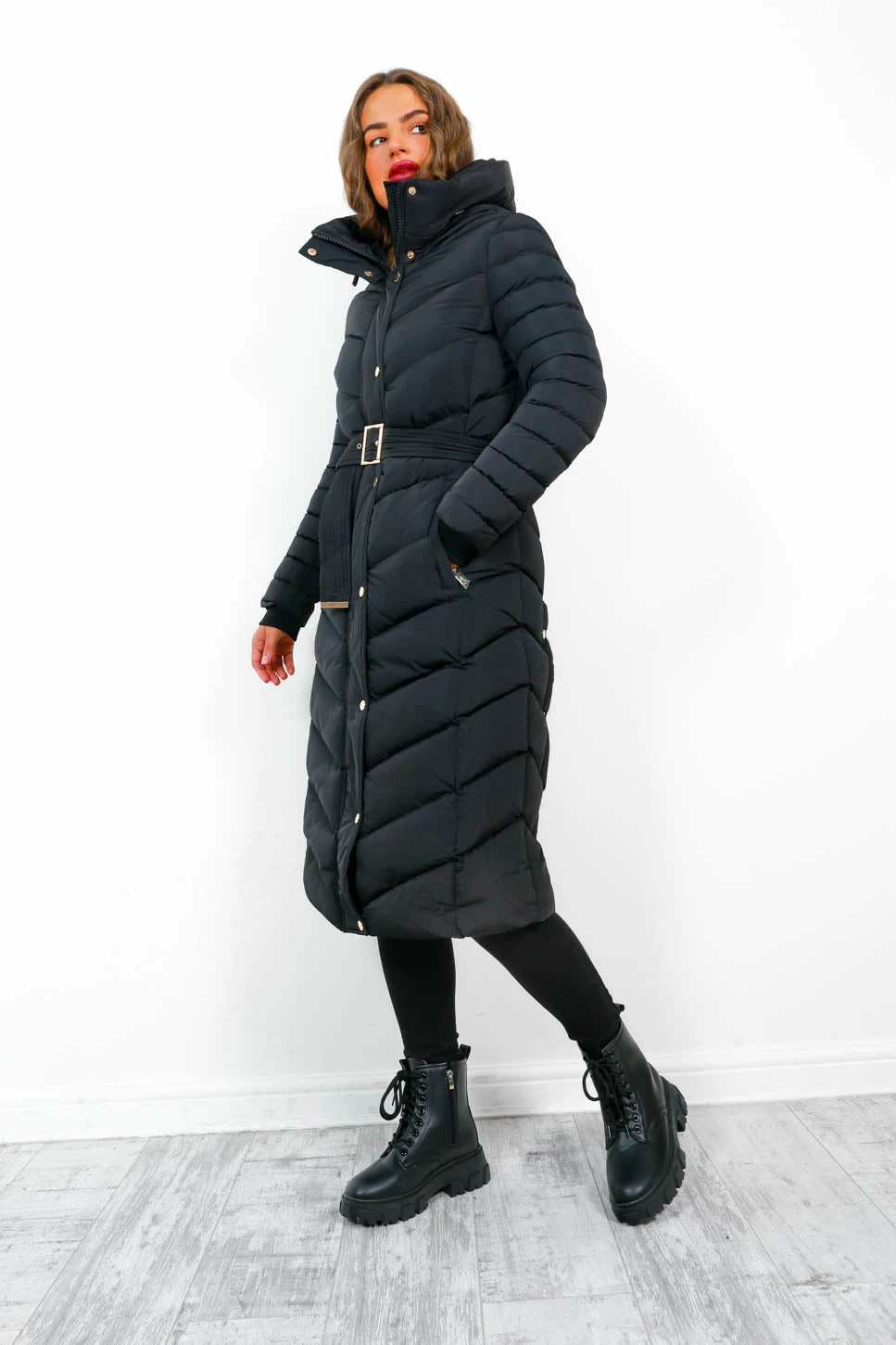 Good As Cold - Black Gold Long Puffer Jacket 9 Good As Cold - Black Gold Long Puffer Jacket - Image 9