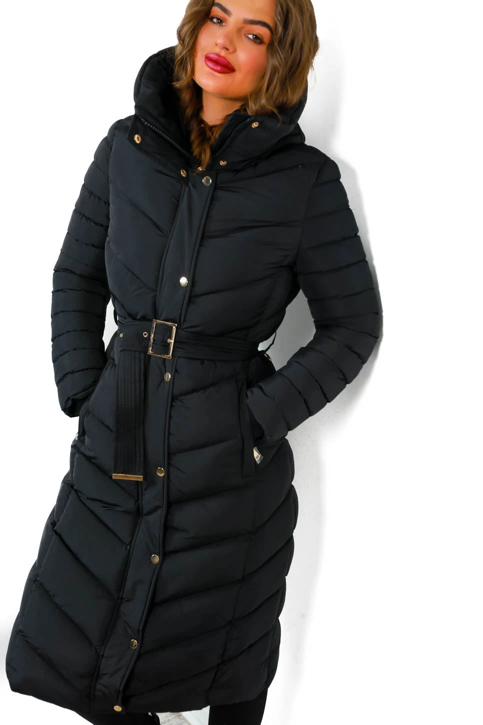 Good As Cold - Black Gold Long Puffer Jacket 4 Good As Cold - Black Gold Long Puffer Jacket - Image 4