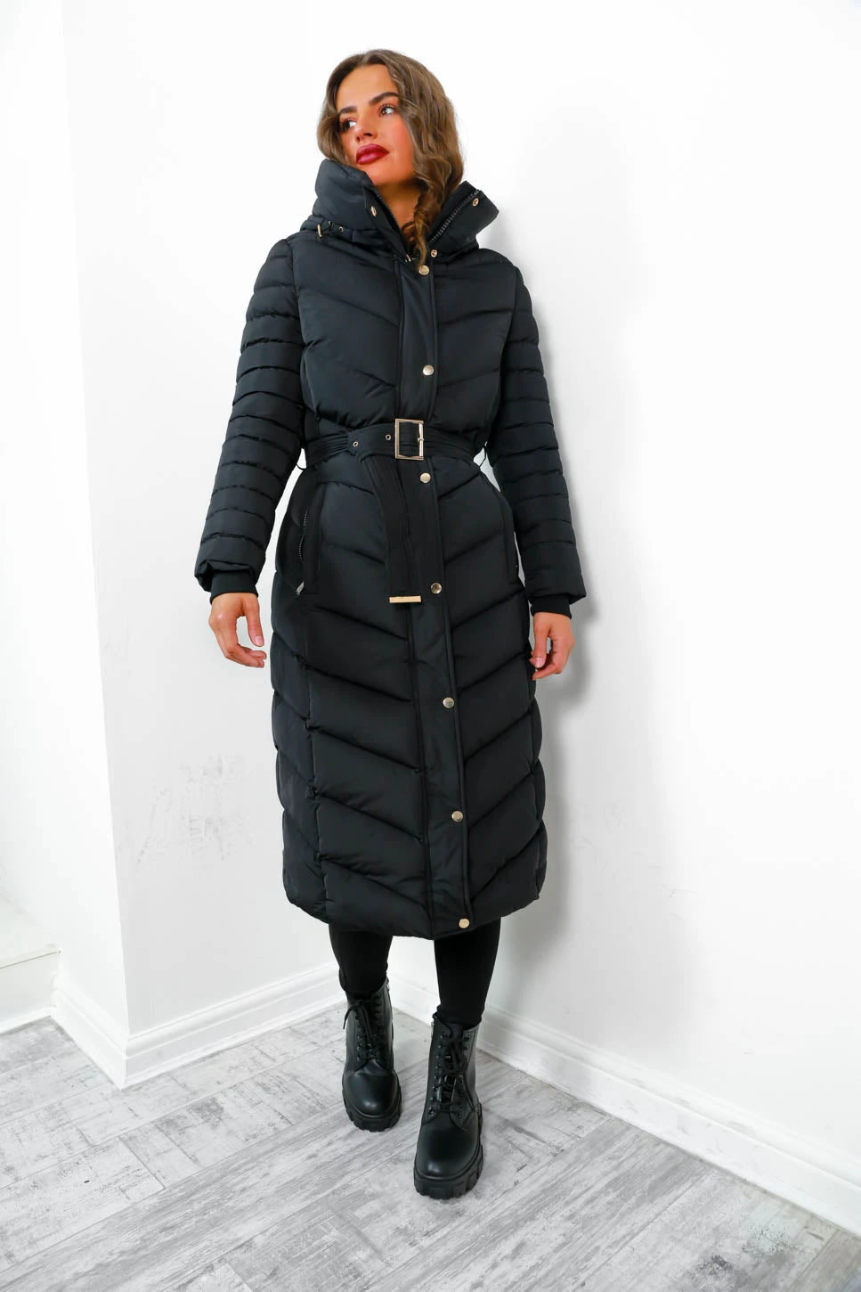 Good As Cold - Black Gold Long Puffer Jacket 8 Good As Cold - Black Gold Long Puffer Jacket - Image 8