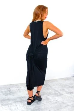 Good Vibes - Black Multi Tie Parachute Dress 11 Good Vibes - Black Multi Tie Parachute Dress -Fashion Clothing Store GoodVibes BlackMultiTieParachuteDress 4