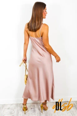 Got Me Slippin - Blush Slip Midi Dress -Fashion Clothing Store GotMeSlippin BlushSlipMidiDress 5