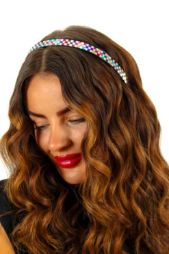 Head Held High - Multi Grid Diamante Embellished Headband