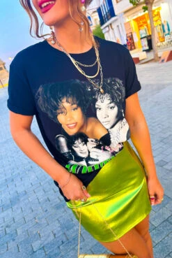 I'm With The Band - Black Green Whitney Houston Licensed T-Shirt -Fashion Clothing Store I m With The Band Black Green Whitney Houston Licensed T Shirt