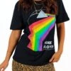I'm With The Band - Black Multi Pink Floyd Licenced T-Shirt