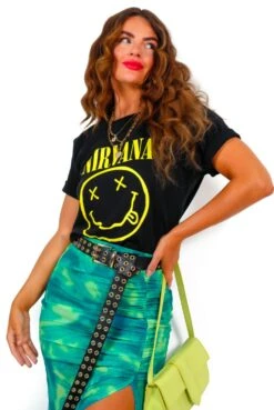 I'm With The Band - Black Yellow Smiley Nirvana Licensed T-Shirt 8 I'm With The Band - Black Yellow Smiley Nirvana Licensed T-Shirt -Fashion Clothing Store I mWithTheBand BlackYellowSmileyNirvanaLicensedT Shirt 4