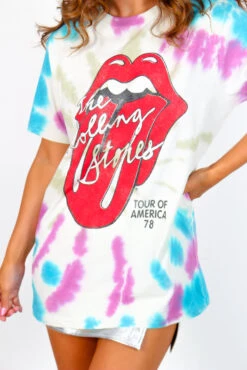 I'm With The Band - Lilac Blue Tie Dye Rolling Stones Licensed T-Shirt 9 I'm With The Band - Lilac Blue Tie Dye Rolling Stones Licensed T-Shirt -Fashion Clothing Store I mWithTheBand LilacBlueTieDyeRollingStonesLicensedT Shirt 2