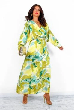 In My Imagination - Lime Green Printed Midi Dress 9 In My Imagination - Lime Green Printed Midi Dress -Fashion Clothing Store InMyImagination LimeGreenPrintedMidiDress2