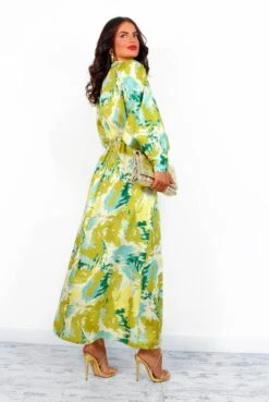 In My Imagination - Lime Green Printed Midi Dress 8 In My Imagination - Lime Green Printed Midi Dress -Fashion Clothing Store InMyImagination LimeGreenPrintedMidiDress3