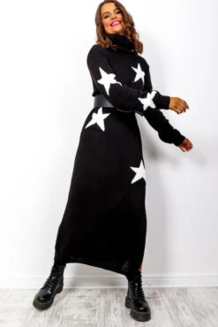 Its Time To Shine - Black Knitted Roll Neck Midi Dress 8 Its Time To Shine - Black Knitted Roll Neck Midi Dress -Fashion Clothing Store ItsTimeToShine BlackKnittedRollNeckMidiDress 5