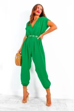 MODA Jump Around - Green Jumpsuit -Fashion Clothing Store JumpAround GreenJumpsuit 4