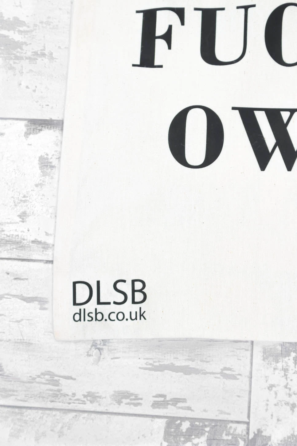 Just Own It - Beige Slogan Canvas Bag 4 Just Own It - Beige Slogan Canvas Bag - Image 4