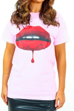 Kiss And Tell - Pink Red Lips Graphic T-Shirt 8 Kiss And Tell - Pink Red Lips Graphic T-Shirt -Fashion Clothing Store KissAndTell PinkRedLipsGraphicT Shirt 5 b742ba04 3f9d 46d2 8474 78b50ed1eee0