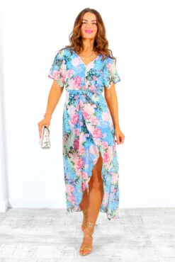 Knot In Love - Blue Floral Maxi Dress -Fashion Clothing Store KnotInLove BlueFloralMaxiDress 3