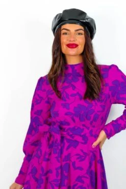 Leave No Trace - Magenta Purple Long Sleeve Mini Dress -Fashion Clothing Store LeaveNoTrace MagentaPurpleLongSleeveMiniDress 11