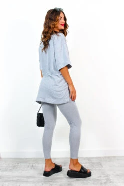Let's Get Together - Grey Twist Front T-Shirt Legging Co-Ord 10 Let's Get Together - Grey Twist Front T-Shirt Legging Co-Ord -Fashion Clothing Store Let sGetTogether GreyTwistFrontT ShirtLeggingCo Ord 3