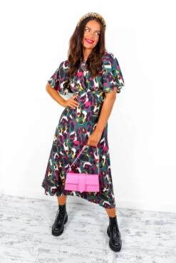 Lets Split - Forest Leopard Print Midi Dress -Fashion Clothing Store Let sSplit ForestLeopardPrintMidiDress 6