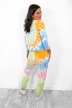 Love Never Dyes - Lime Multi Tie Dye Joggers -Fashion Clothing Store LoveNeverDyes LimeMultiTieDyeJoggers1