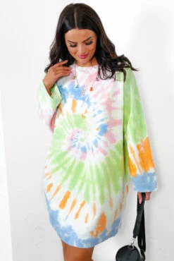 Love Never Dyes - Lime Tie Dye Mini Dress -Fashion Clothing Store LoveNeverDyes LimeTieDyeMiniDress6