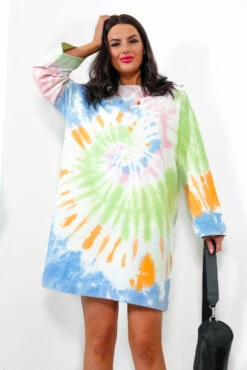 Love Never Dyes - Lime Tie Dye Mini Dress -Fashion Clothing Store LoveNeverDyes LimeTieDyeMiniDress7
