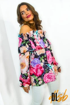 Make Me Bloom - Black Floral Top 6 Make Me Bloom - Black Floral Top -Fashion Clothing Store MakeMeBloom BlackFloralTop 1