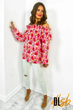 Make Me Bloom - Pink Floral Top -Fashion Clothing Store MakeMeBloom PinkFloralTop