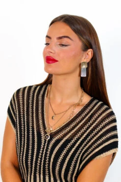 YOKO Mixed Feelings - Gold Silver Drop Earrings