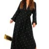 Moment Of Serendipity - Black Gold Sequin Boho Maxi Dress